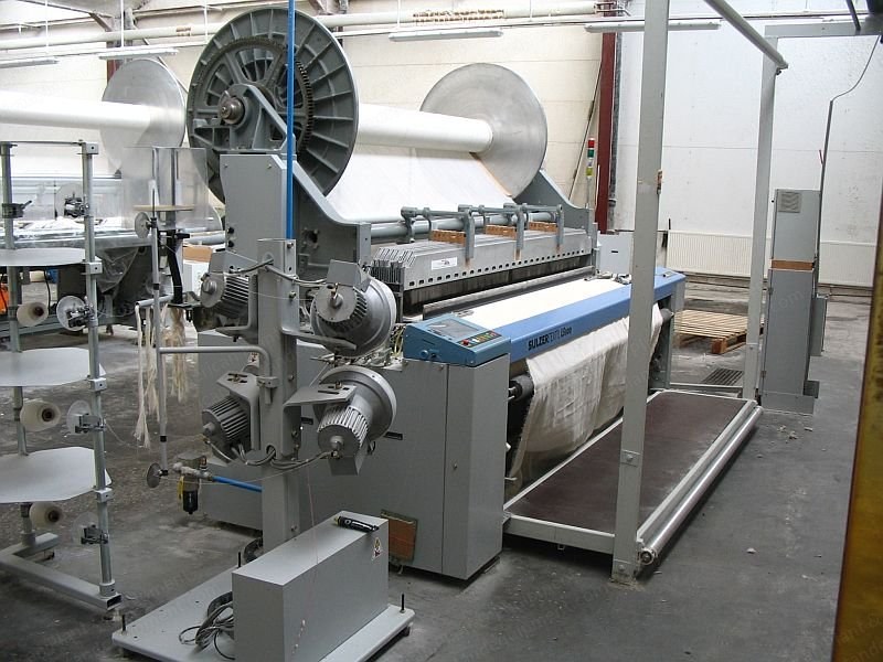 Sulzer, L5300 B 250 F4 SP TE, 2002, Terry Air Jet Loom, 250 cm Working Width, 4 Colors, Staubli Electronic Rotary Dobby