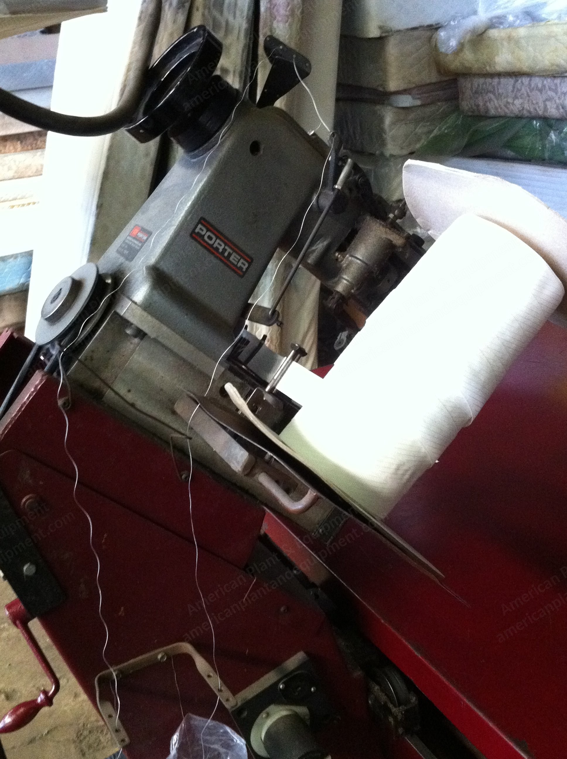 Porter, Tape Edge Machine, 54x75 inch Metal Top Table, Overhead Power