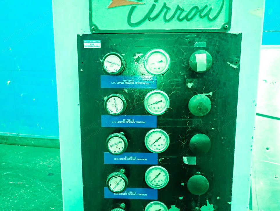 Arrow, Model 475, Duplex Slitter Rewinder, 62 inch Width, 18 inch Rewind Diameter, Razor and Score Slitting