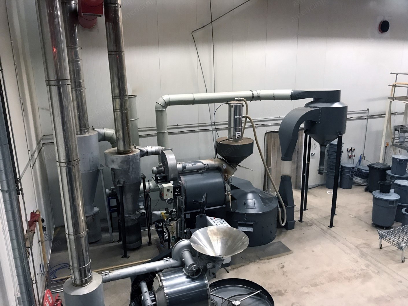Probat, G60-HP, 2007, Coffee Roaster, Gas Fired, with Hoppers and De-stoner