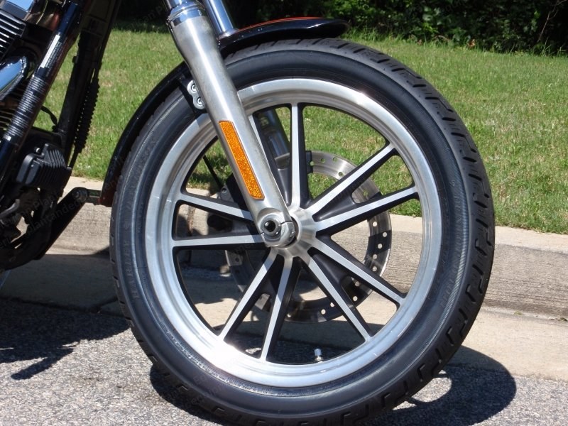 Harley Davidson, FXDL Dyna Low Rider, 2009, 9319 Miles, Vivid Black and HD Orange, Alloy Wheels