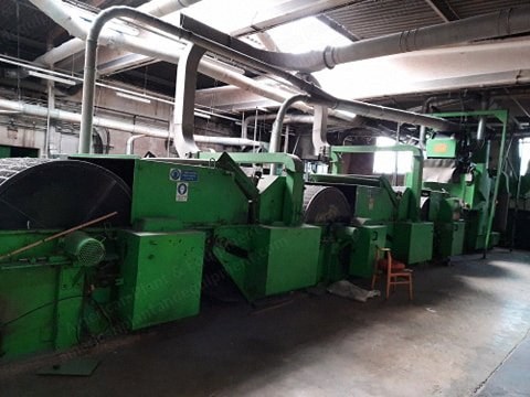Dell'Orco & Villani, Triple-Drum Tearing Line, 1400mm Working Width, with 2 Gamba Rotary Cutters