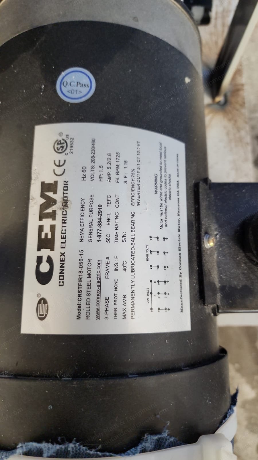 WorldWide Electric, HDRF175-5/1-DE-56C, Cast Iron Worm Gear Reducer, 5:1 Ratio, 56C Frame