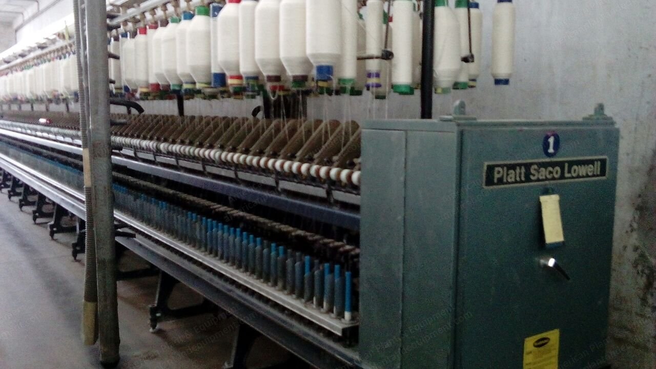 Platt Saco Lowell, Ring Spinning Frames, 504 Spindles, 70mm Gauge, 40mm Ring Diameter