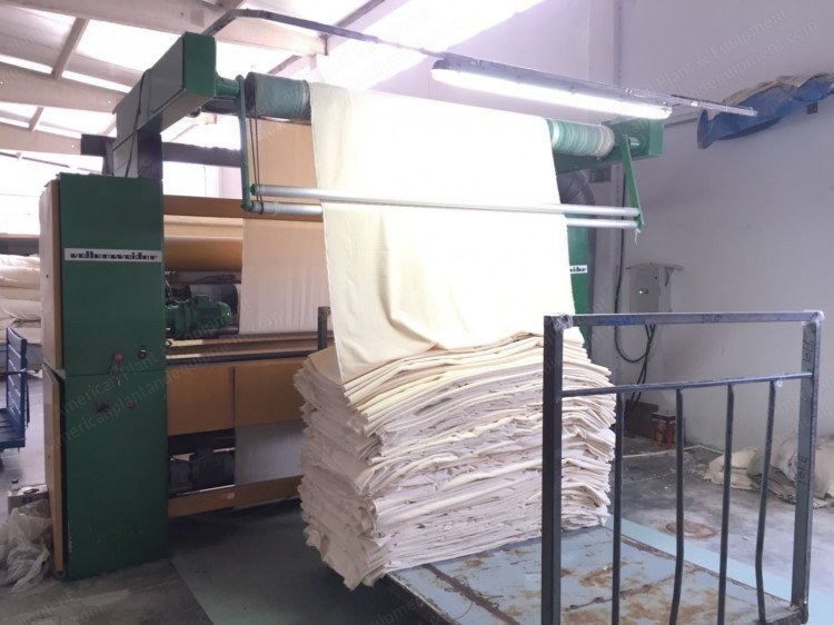 Vollenweider Shearing and Polishing Machine, 1996, 2500mm Working Width, 24 Blades, Heated Polishing Cylinder
