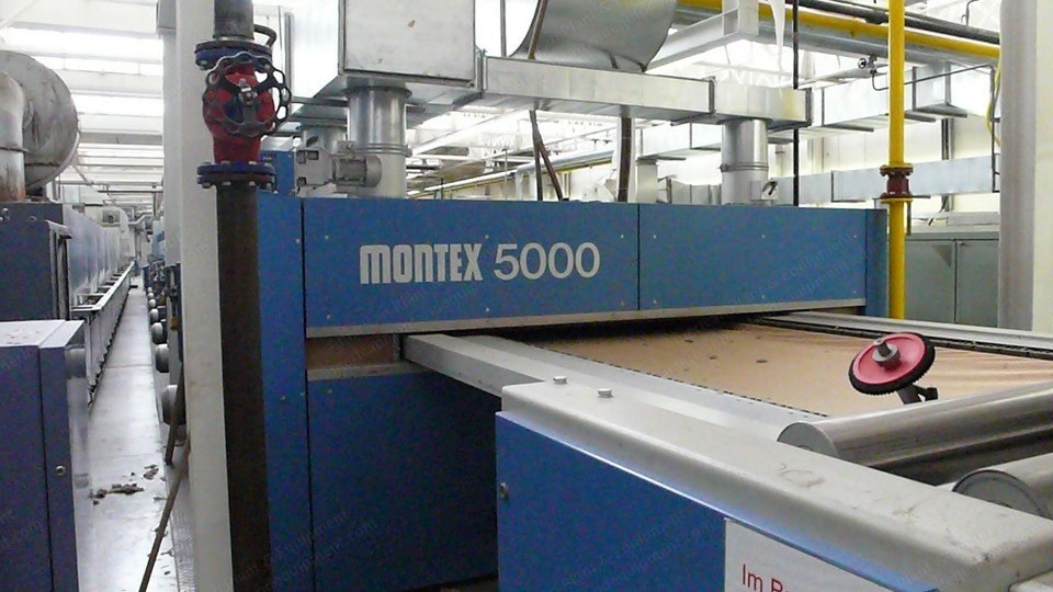 Monforts, Montex 5000-7FK Plus, 2002, 1800mm, Gas Heated, 7 Compartments, Horizontal Pin Chain