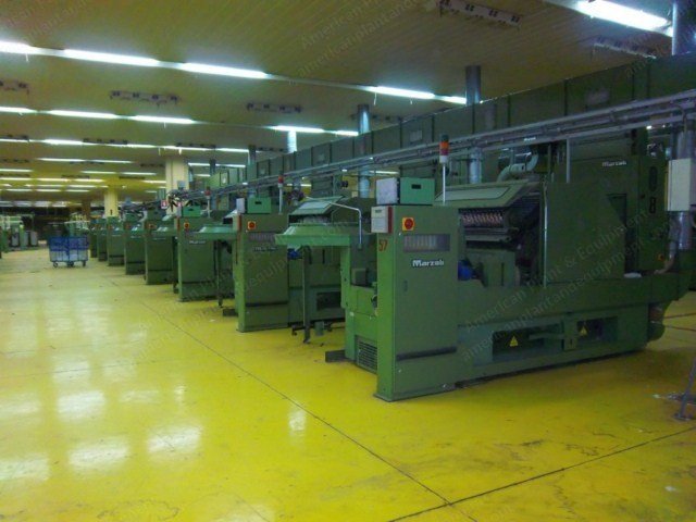 Marzoli, CX300, 1994, with B136 Chute Feed, 40x45 inch Exit Cans, Automatic Can Changer