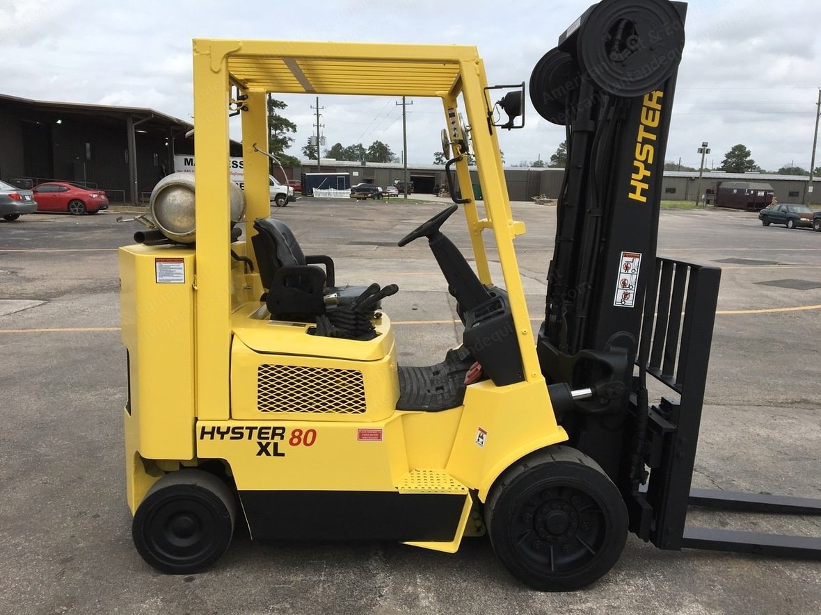 Hyster, S80XL-BCS, 2006, 8000 lbs Capacity, 2-Stage Mast, Sideshift, 60 inch Forks