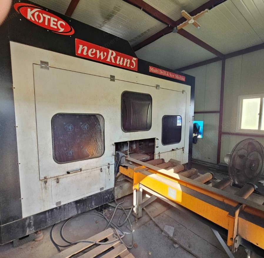 Used H-Beam Drilling, Cutting, Bandsawing and Bevelling Line, Max Length 13m, with 5 Ton Crane
