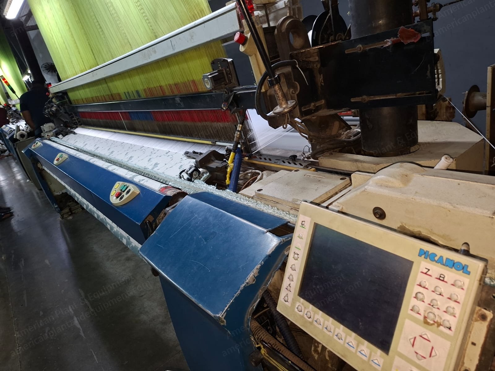 Picanol, Omni Plus, 2004, Air-Jet Loom, 3400mm, Staubli LX 1600B Jacquard, 2400 Hooks