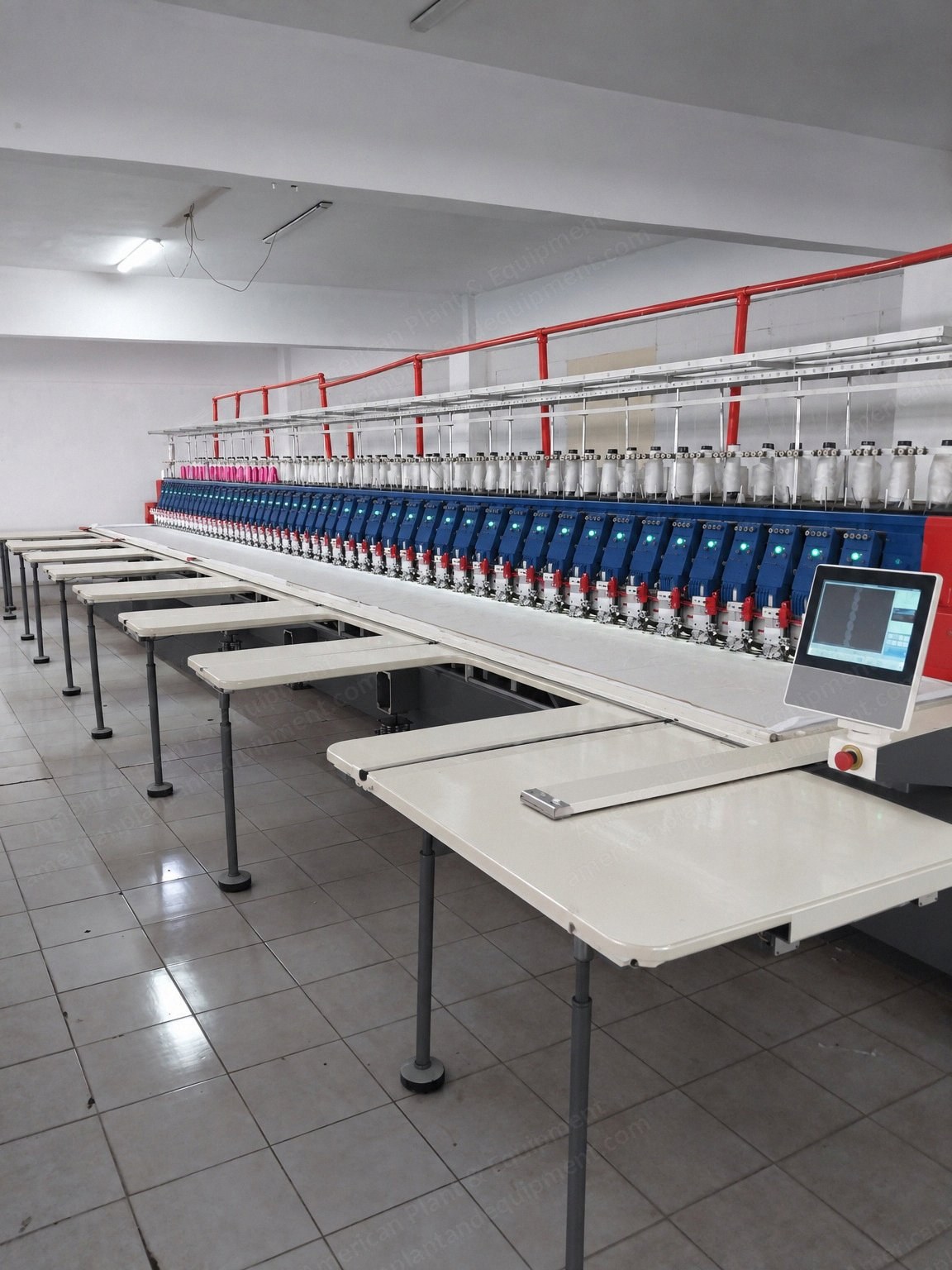 NovaStar, BE173, Multi-Head Embroidery Machine with Cording System, 60 Heads, 3 Needles per Head, 1500 mm Frame Width