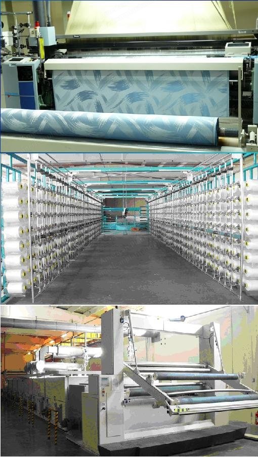 Mattress Ticking Line, Picanol / Staubli / Karl Mayer / Bruckner, 2003, 12 Looms, 2800mm Tenter, Sectional Warper