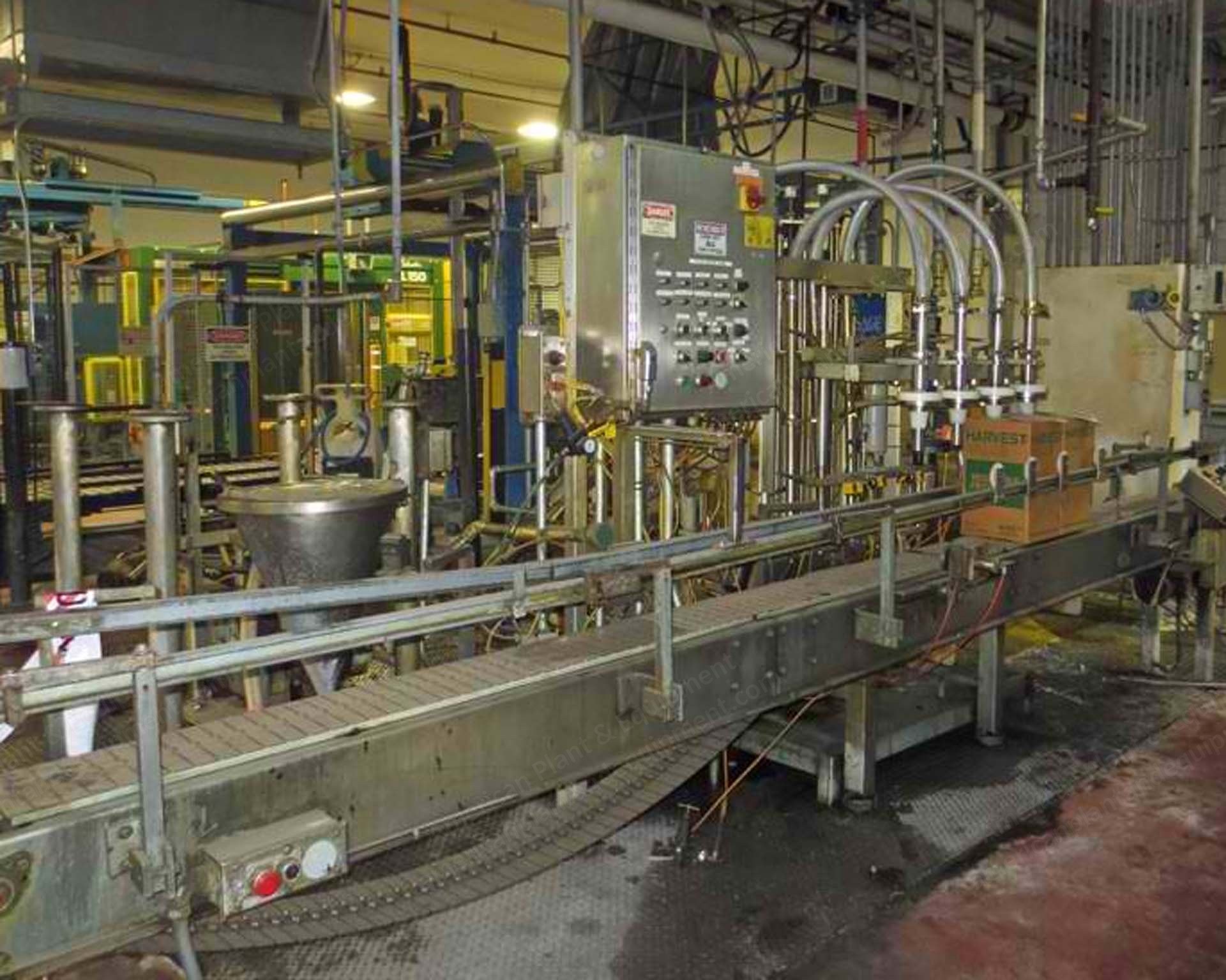 JIB Liquid Filling Line, 4-Spout, 15 to 20 Jugs/Minute, 1 inch Nozzles