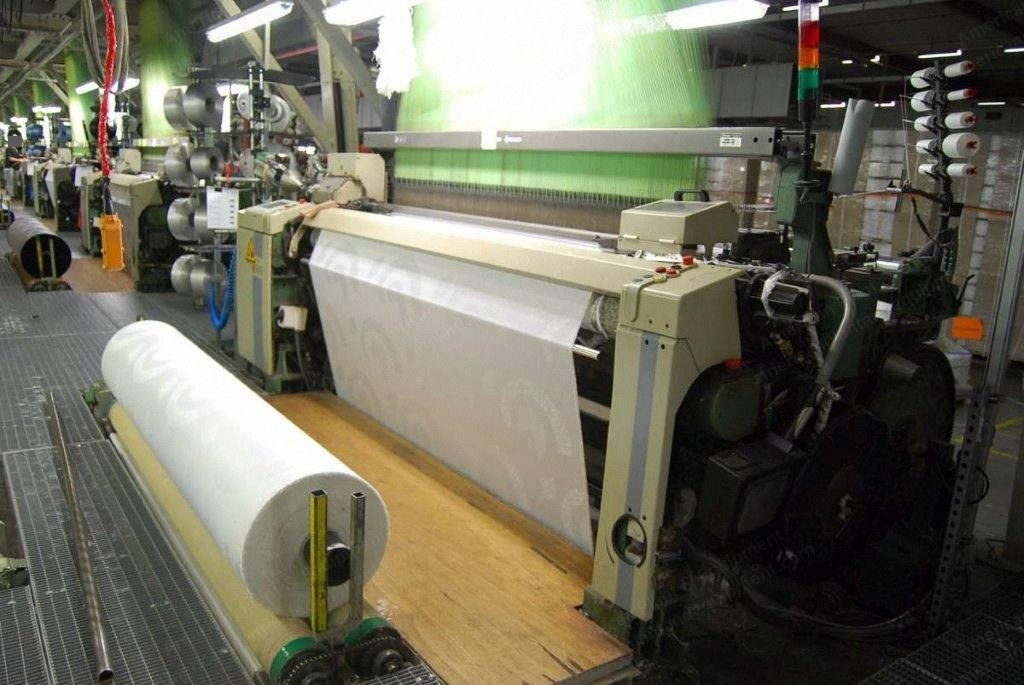 Picanol, Omni 4-J, 1998, Airjet Jacquard Weaving Machine, 2500mm Width, 4 Colors, Staubli LX1600 Jacquard