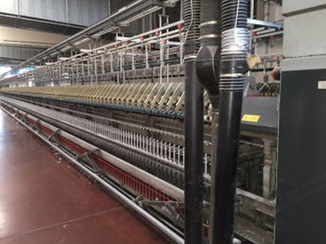 Cognetex, FTC 8L, 1995, Ring Spinning Machine, 640 Spindles, Ring Diameter 51mm, Gauge 82.5mm