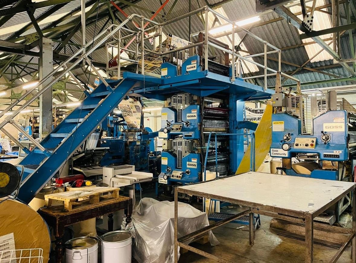 Goss, Community SSC, 2020, 578mm Cut Off, 1 x 3 Color Unit, 4 x Mono Units, 4 x Reel Stands