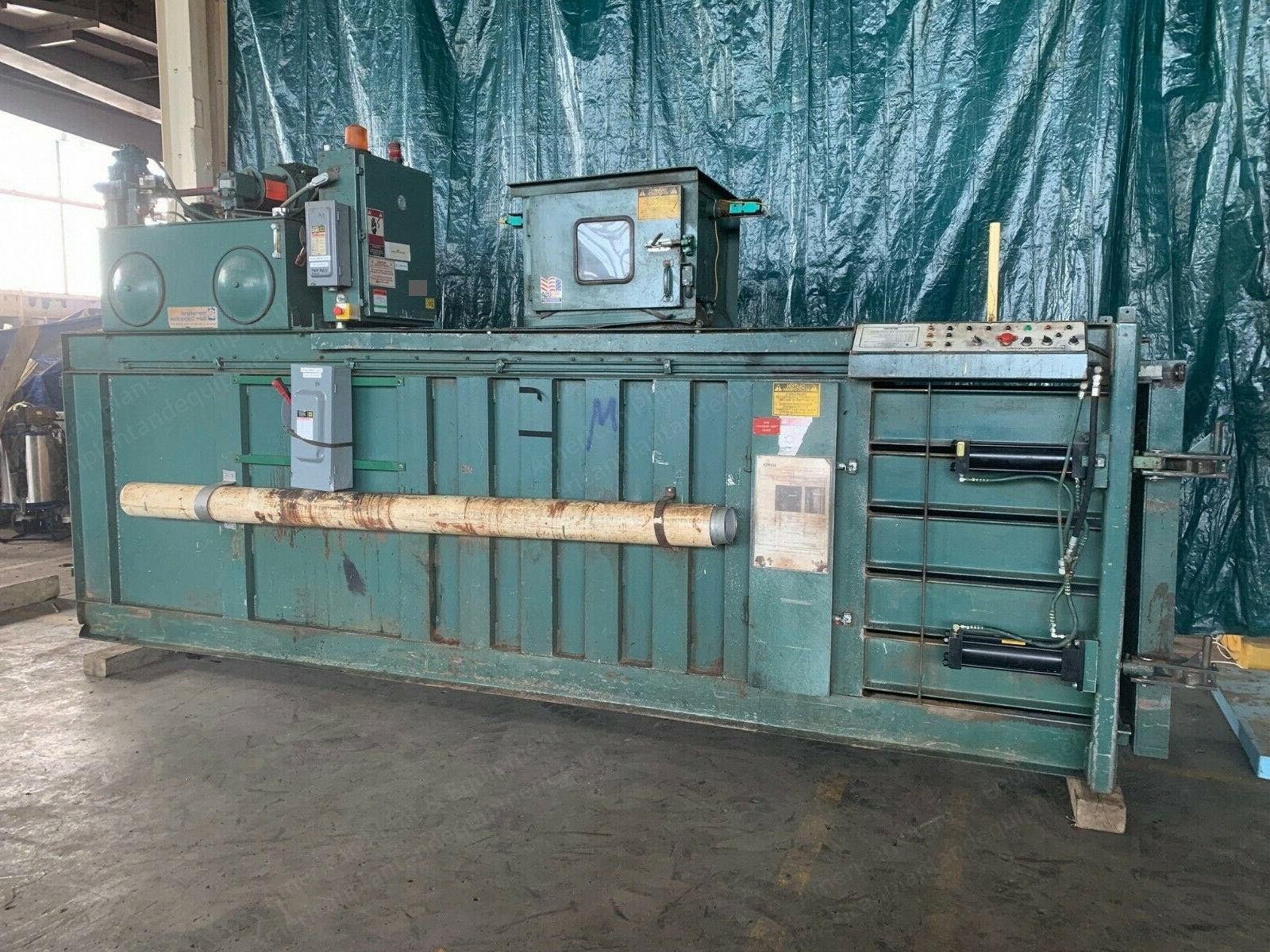 International Baler Corp, C-54, Closed Door Horizontal Baler, 30 HP, 30x25 inch Infeed, 45x27x54 inch Bale Size