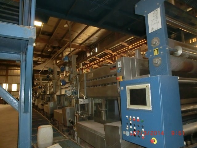 Benninger, Pad Steam Machine, 2005, 3200mm Working Width, Becoflex Dyeing Padder, 20 Drying Cylinders