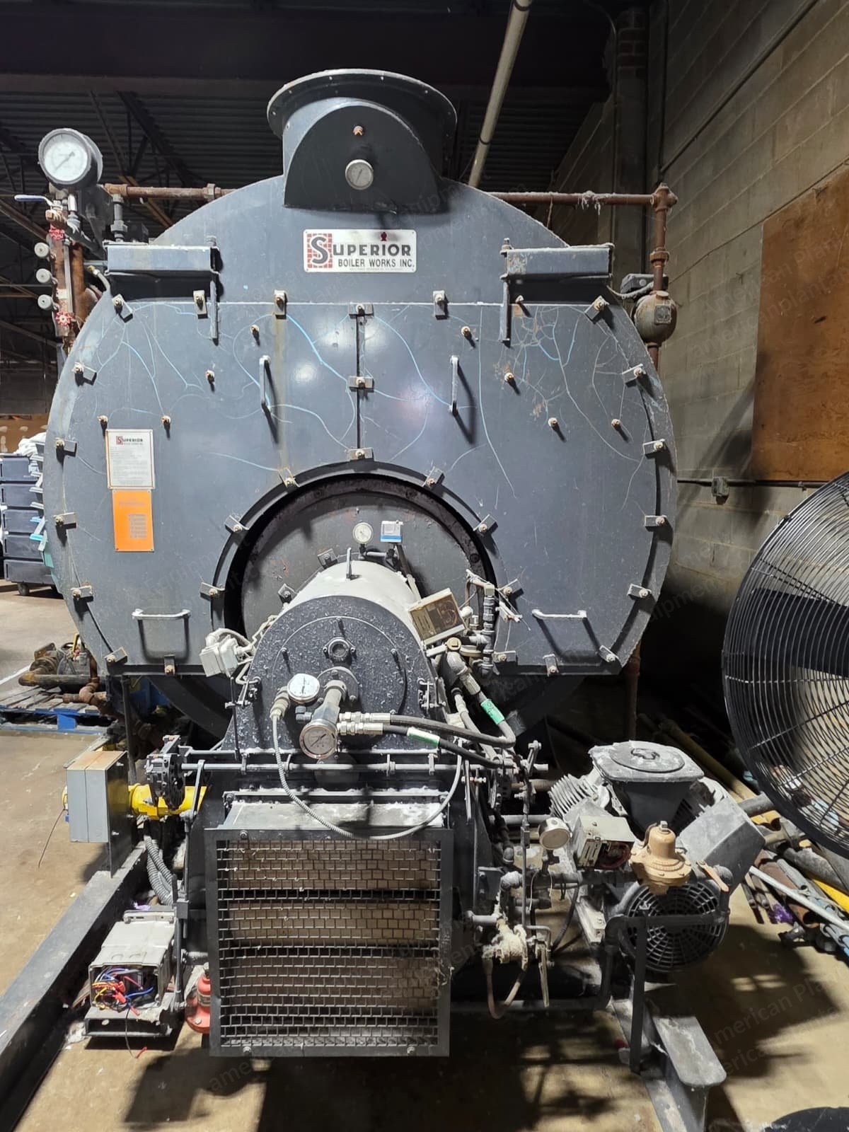 Superior, 7-5-1250, 2002, 250 HP, Gas Boiler, 150 PSI