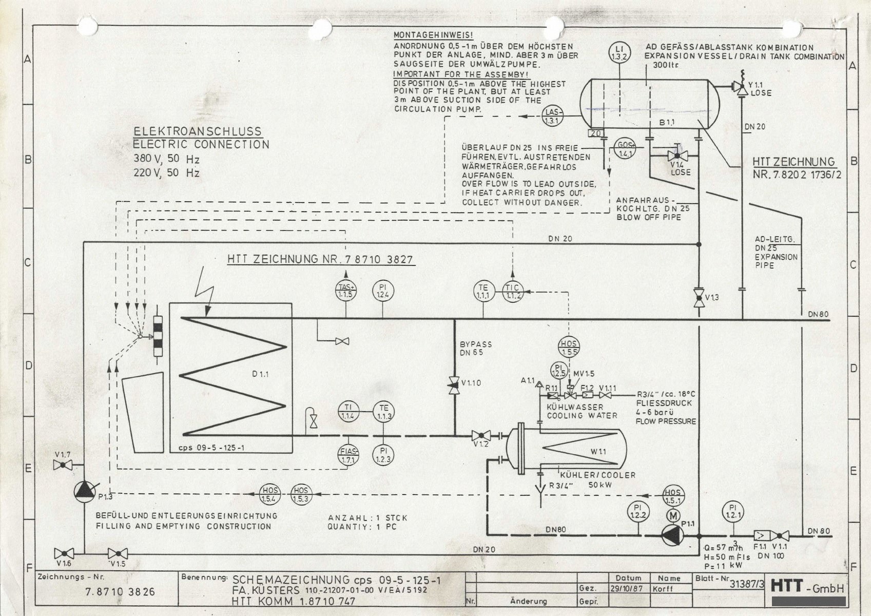 Kusters, 212.70-3200, 2-Bowl Rolling Calender, 3200mm Working Width, 95 Tons Pressure