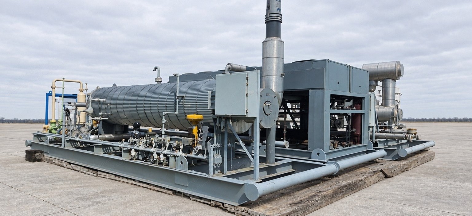 Skid-Mounted Natural Gas Chiller Package (MRU), Hydrocarbon Dew Point Control, about 6 MMSCFD