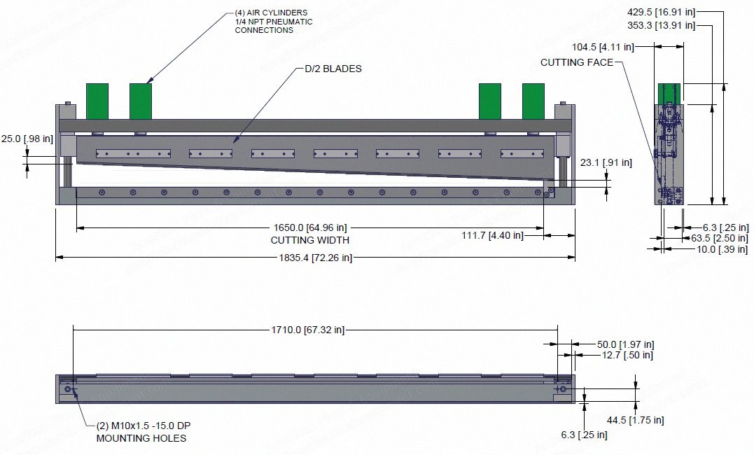 NovaStar, GH1650, Cutting Width 1650mm (64.96"), Scissor Type Guillotine Knife Assembly