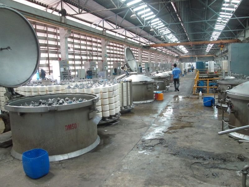 Hisaka, Thies, Then, Complete Yarn Dyeing Mill, 1989 to 1990, Cone Dyeing Machines, Spindles 8 to 41