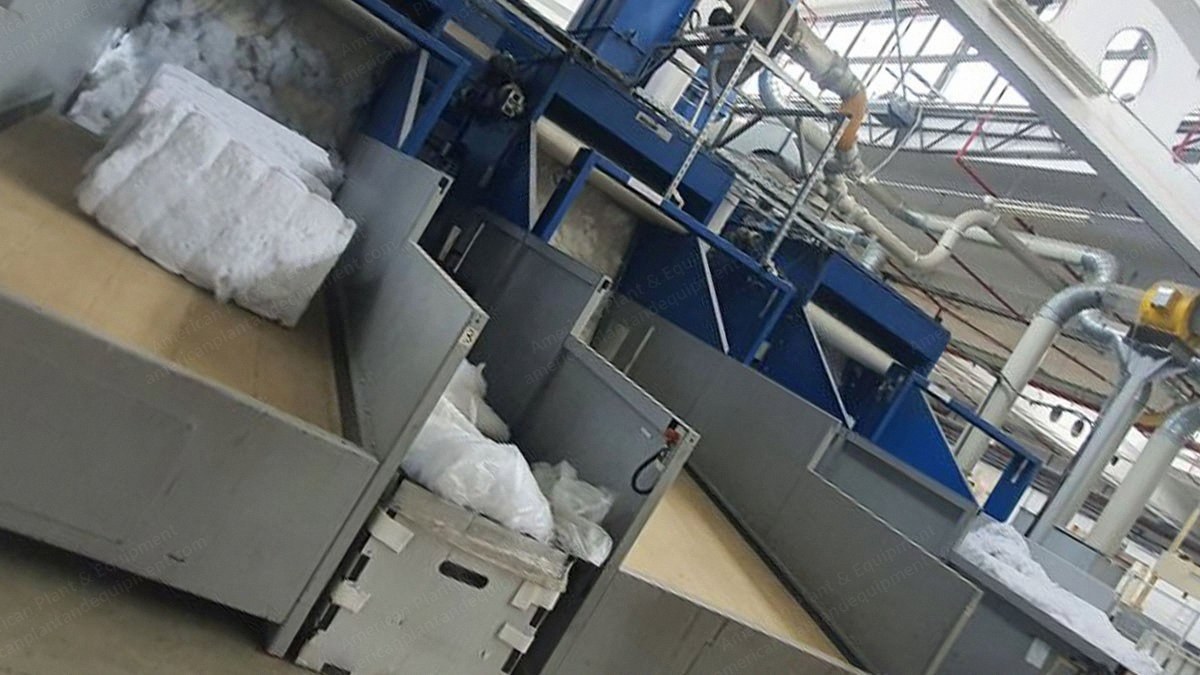 Bonino Turbo Card Airlay System, 2008, 2750mm Working Width, with Bale and Fine Openers