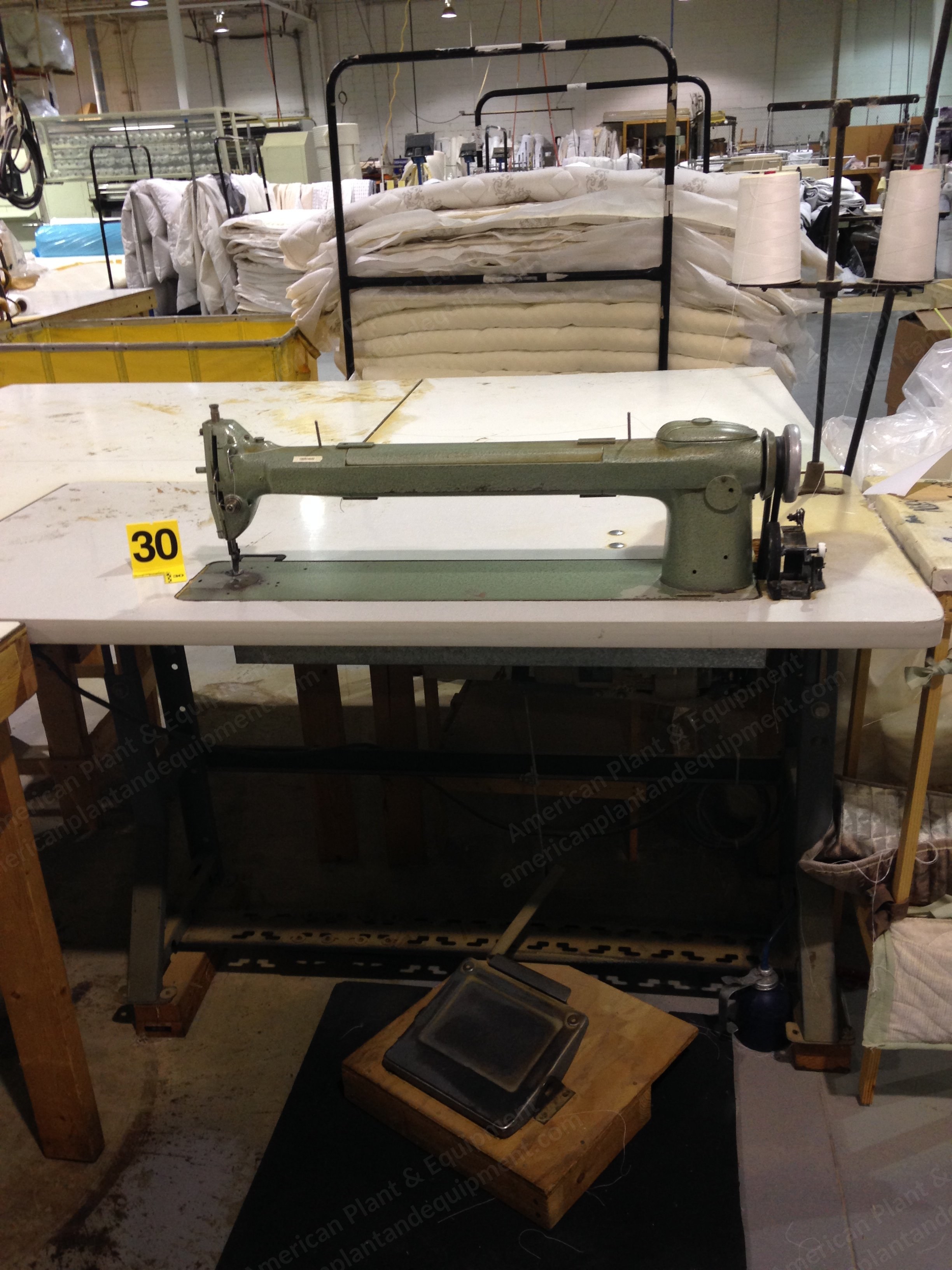 Long Arm Sewing Machine, with Table, Motor, 2-Position Cone Holder