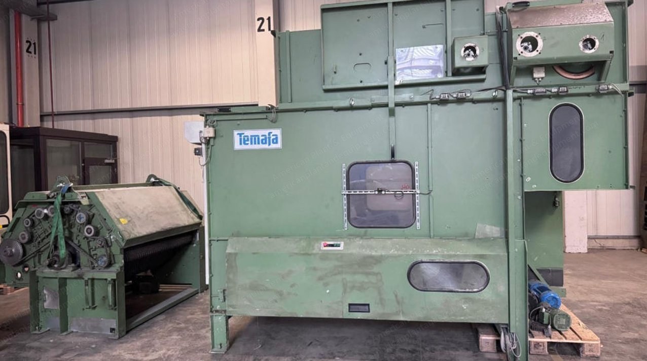 Temafa, Carding Willow with Feeding Box, 1980, Working Width 1200mm to 1600mm