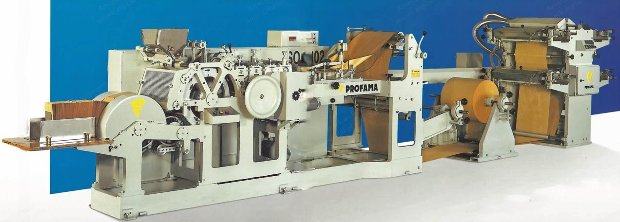 Profama, SOS 030, 2004, Paper Bag Making Machine, 6 Color Inline Printer, 2 Ply, Output 60 sacks/min