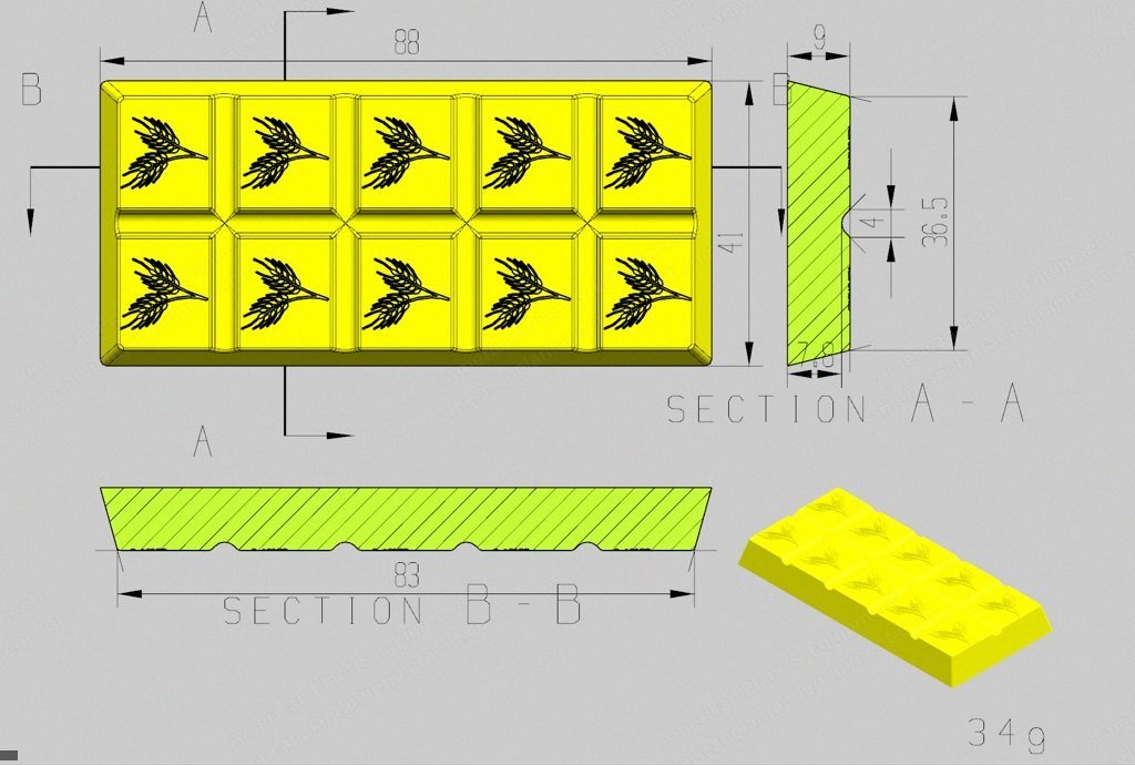 NovaStar, CY112, 2021, Fully Automatic Chocolate Bar Moulding Line, 10 Moulds/Min, 610x225x30mm Mould Size
