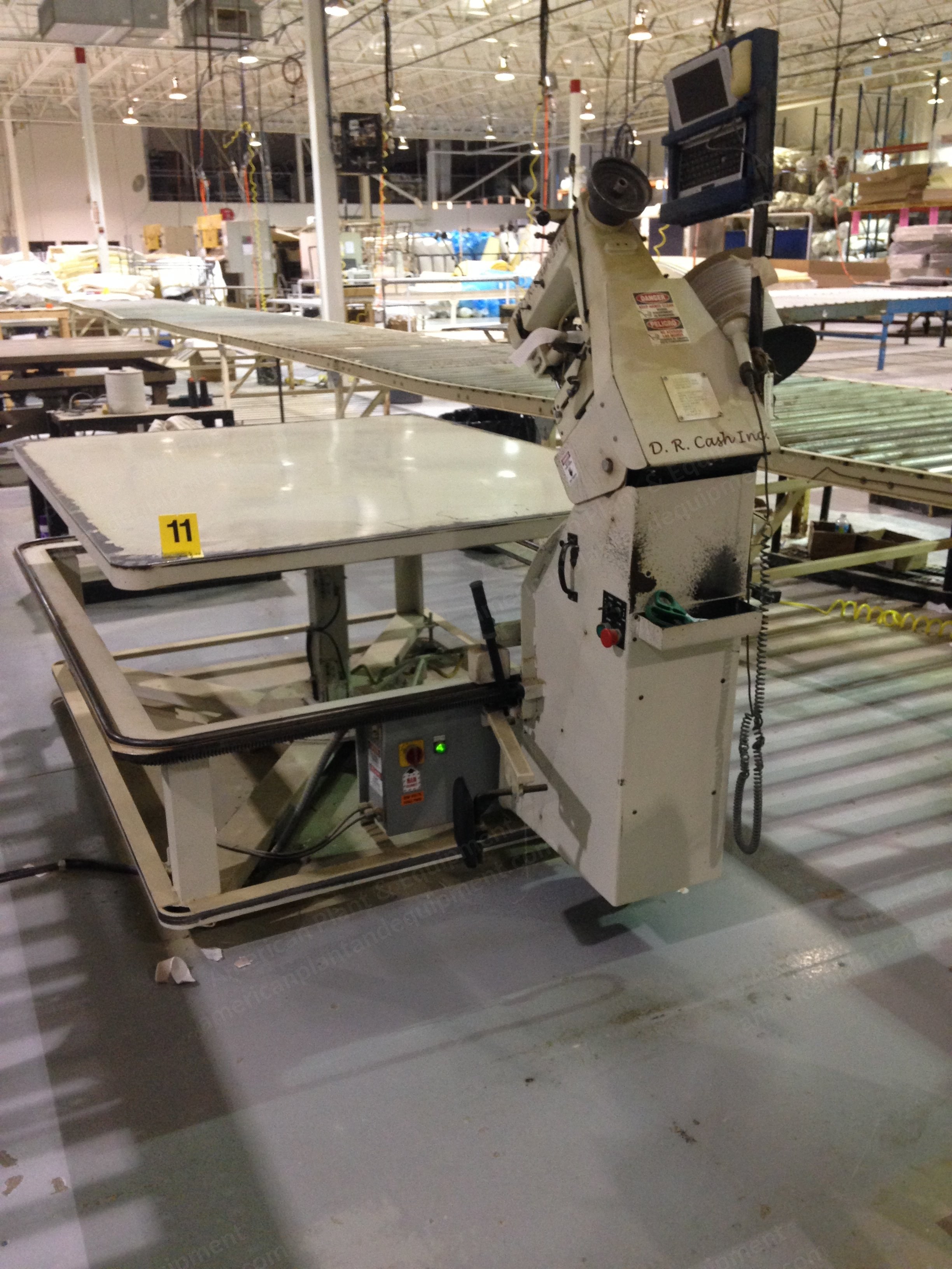D. R. Cash, 300 UB5, Tape Edge Machine, 60x80 Inch Table, D.R. Cash Sewing Head
