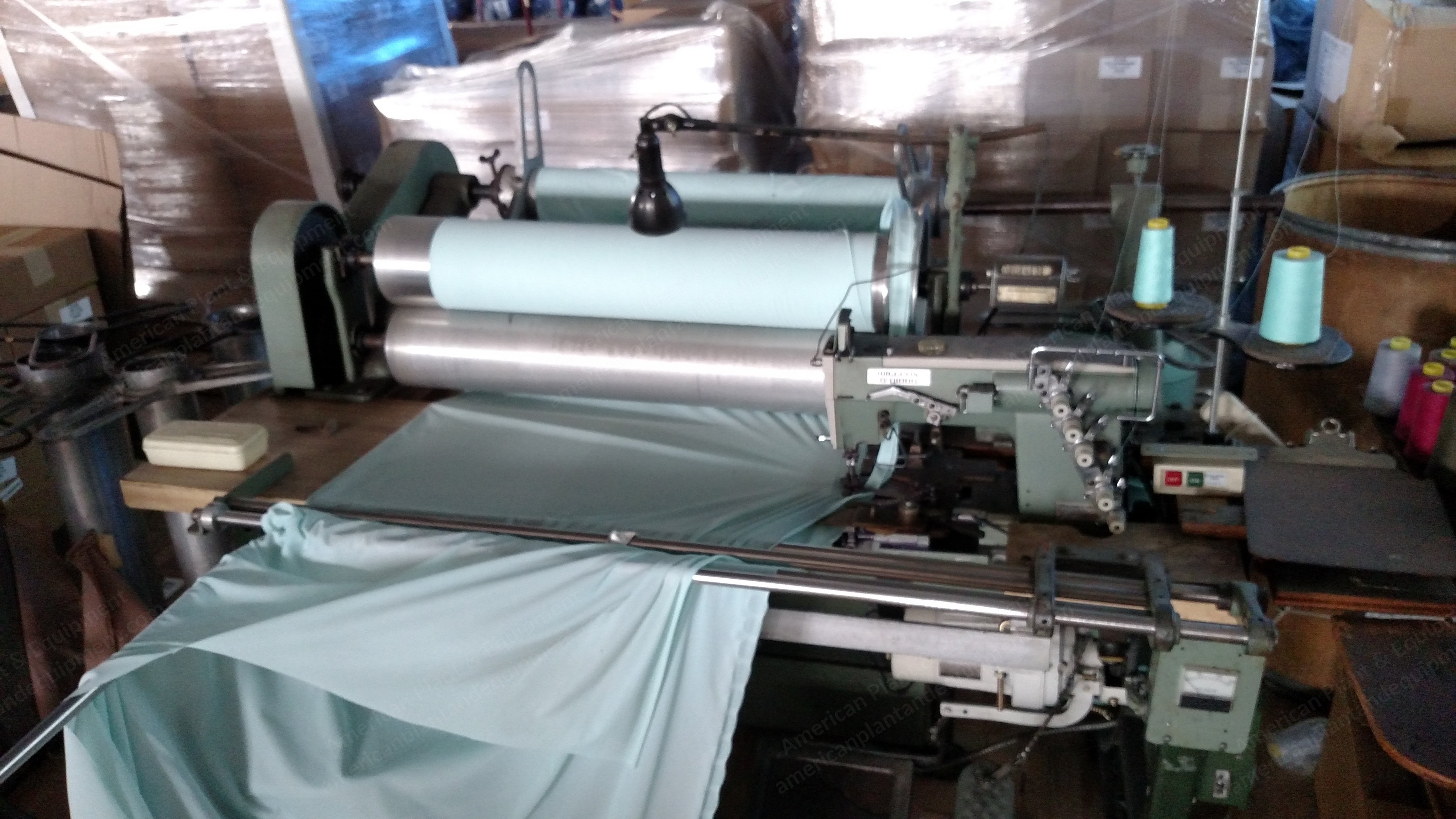 Bias Cutting System with Final Slitter, 1829mm (72 inch) Width, Round Let-Off Basket, Sewing Machine, Rewinder