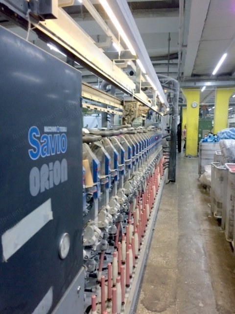 Cognetex, FTC8L, 1988, Spinning Machine Linked to Savio Orion I Winder, 736 Positions, 82.5mm Gauge