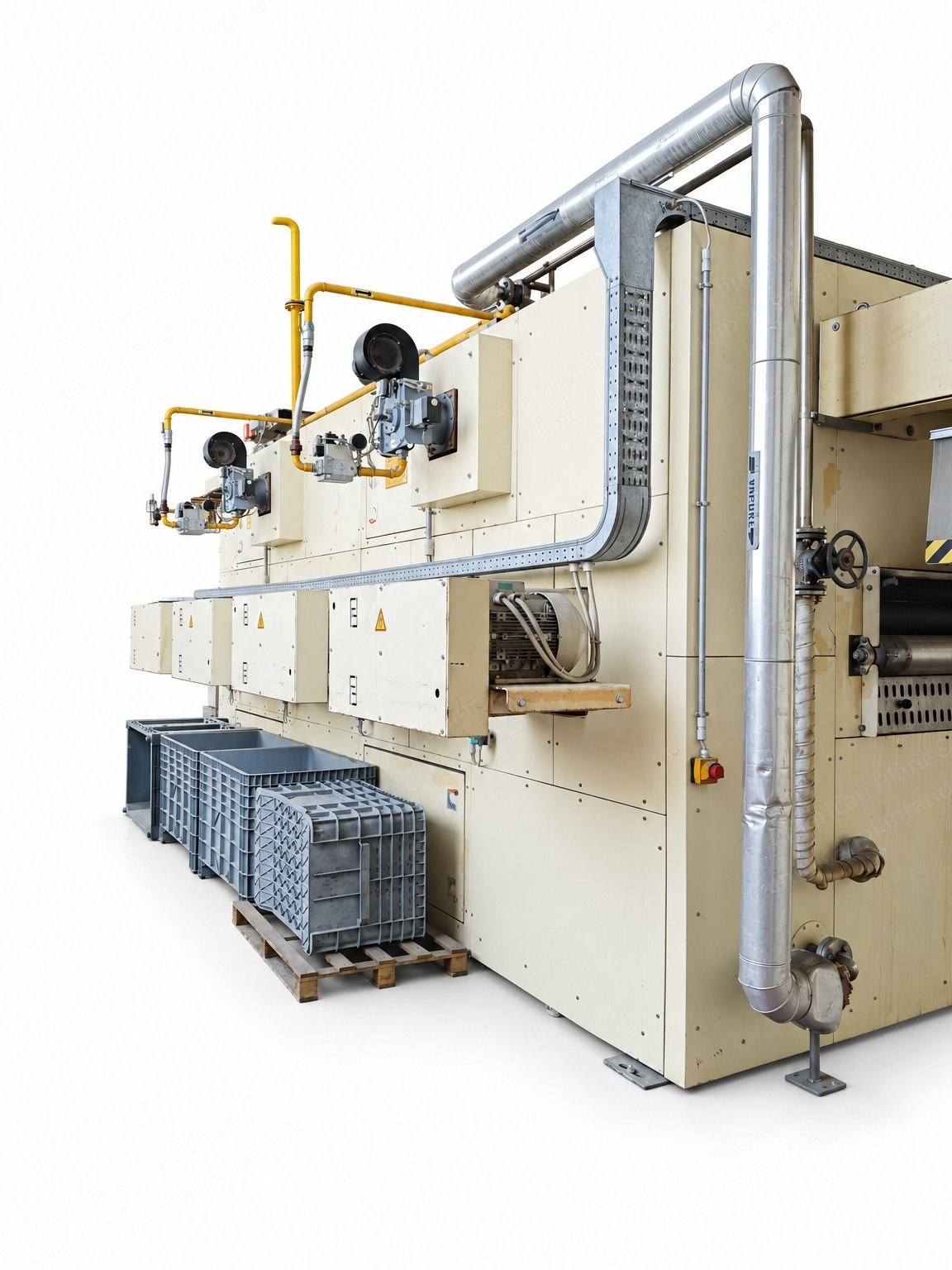 Fleissner, 2000, Perforated Drum Dryer / Stenter, 4 Drum Chambers, 1,400 mm Working Width, Gas Heated, 8 Burners
