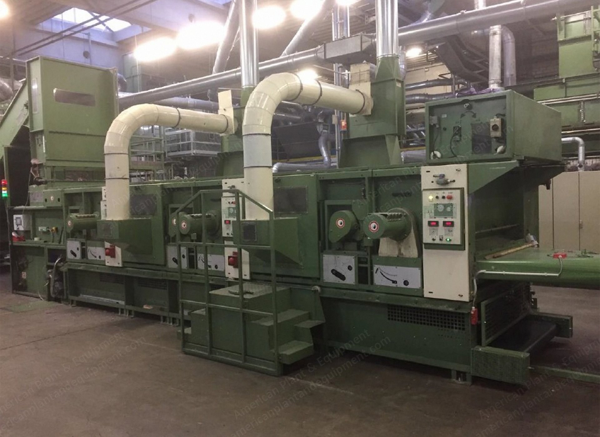Laroche, Jumbo, 2001, Complete Rag Tearing Line, 1500mm Working Width, 3 Drums, with Pierret Cutters and Autefa Bale Press