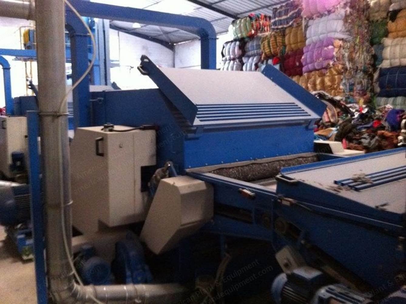 Dell'Orco & Villani, Complete Rag Tearing Plant, 2500mm Width, 3 Groups, with Gualchierani Baling Press