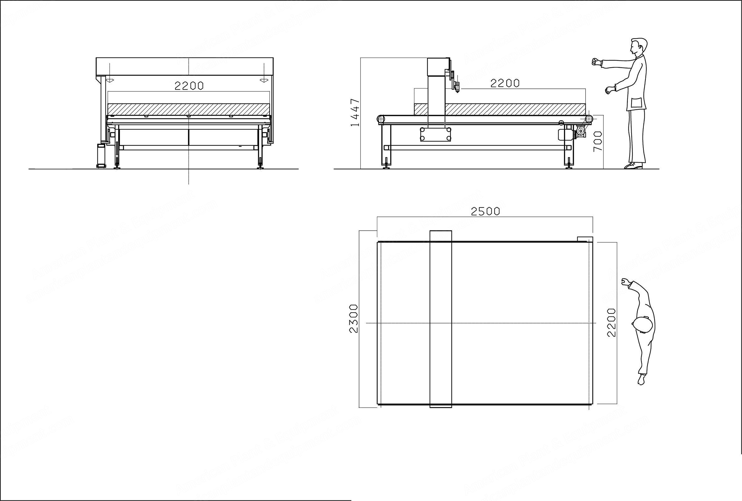 Aper, AX-1, Automatic Bonding Machine, 2500x2100mm Working Area, Touch Screen Control