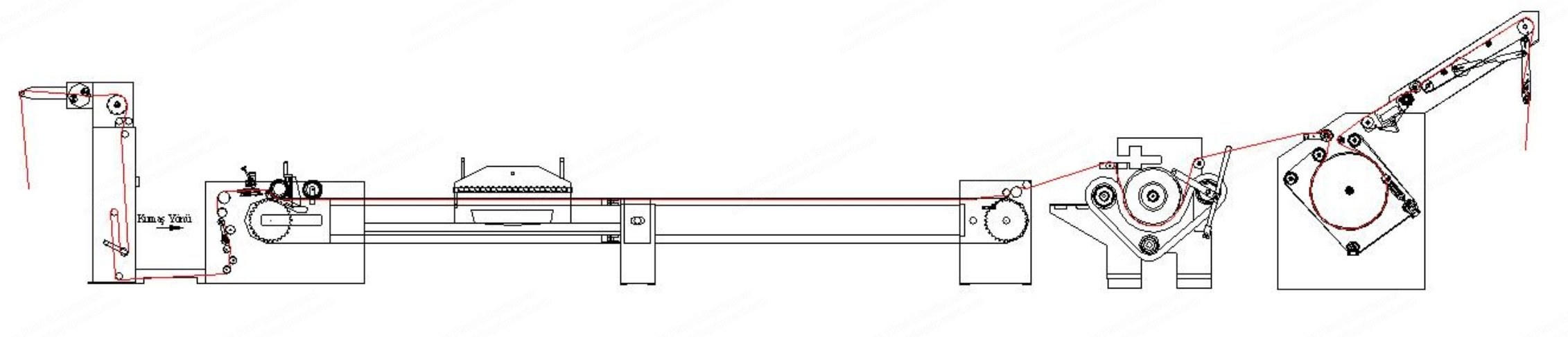 Serteks Makina, Compacting Machine, Working Width 1000-2400mm, Speed 4-40 m/min, with Tenter and Rubber Belt
