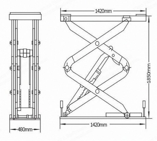 NovaStar, MS240, Car Lift, 3.2 Tons Capacity, 2050mm Lift Height, 2.2 kW