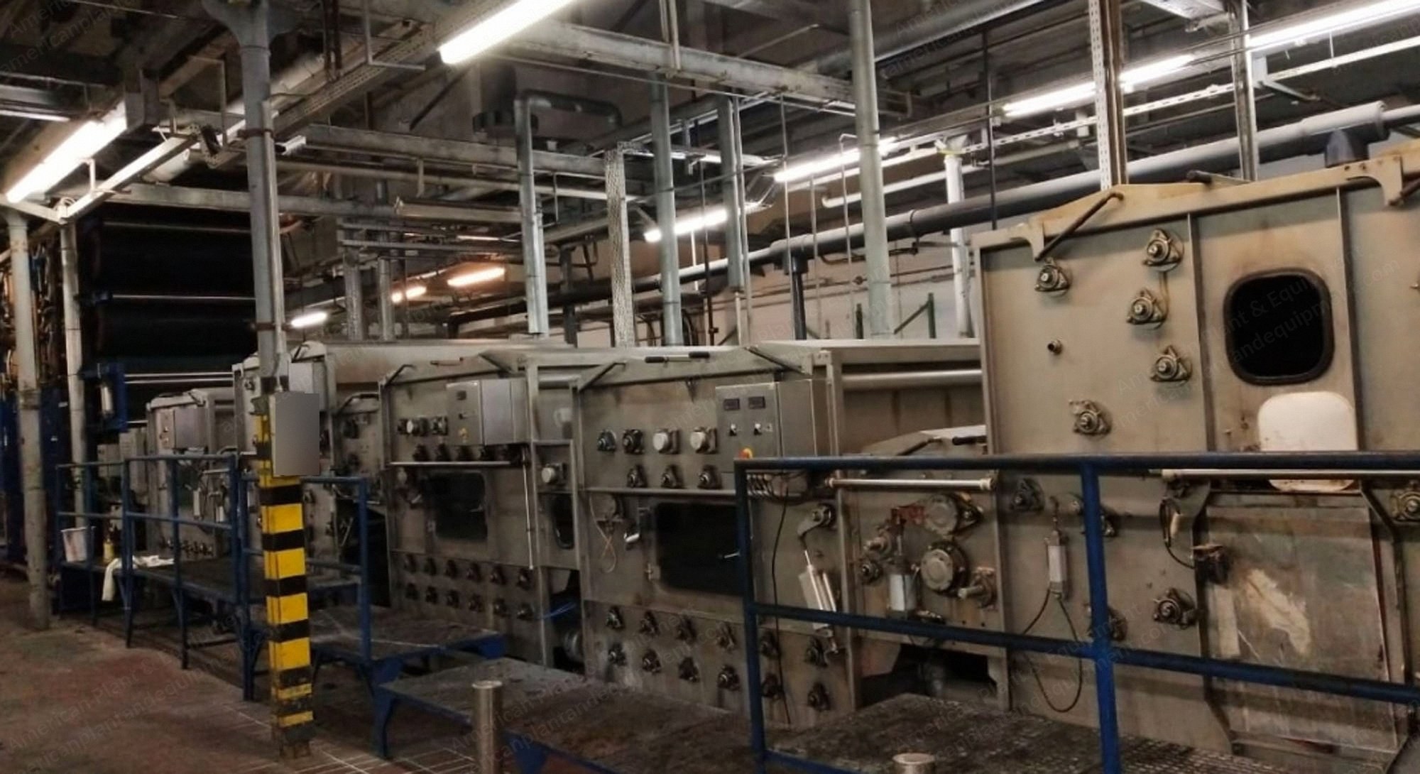 Kuster, Pad Steam Dyeing Range, 2003, Working Width 1800mm, 2 Roll Dyeing Padder, 18 Drying Cylinders