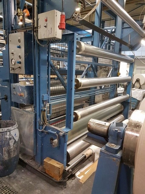 Bruckner, Stenter Frame Coating and Finishing Line, 2400mm Working Width, 6 Chambers, Gas Heated