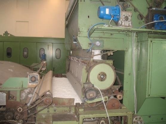 F.O.R. Carding Machine and Tecnica Tessile Crosslapper, 2500mm Working Width, 4000mm Output Width