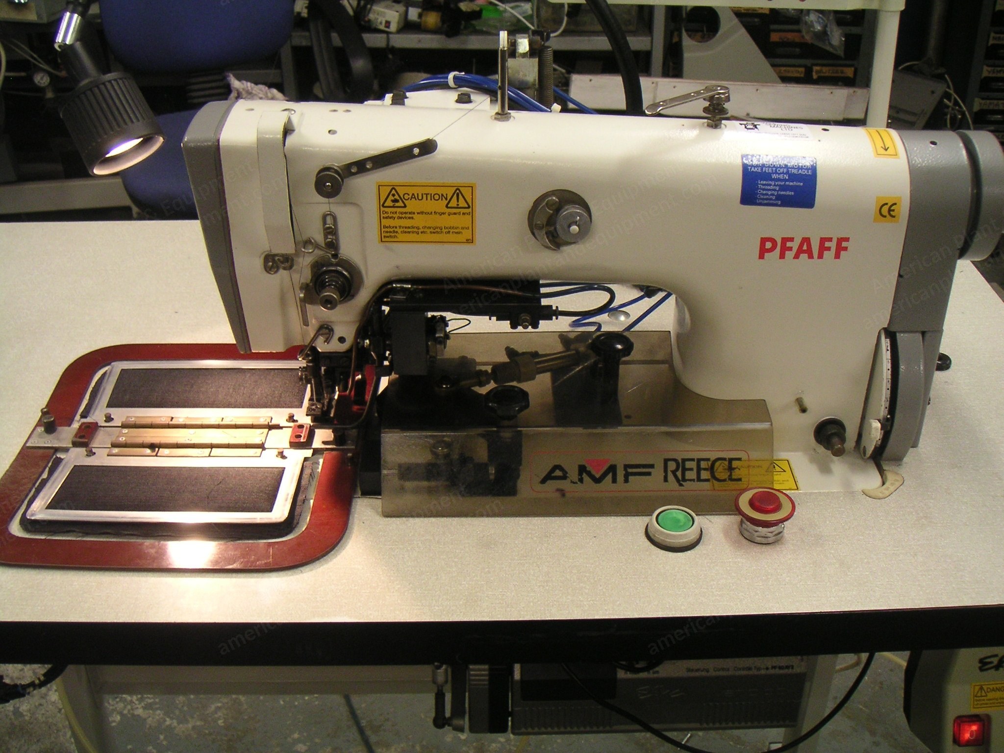 AMF Reece, 84-50, Auto Jig Machine, For Jackets, Trousers, Epaulettes