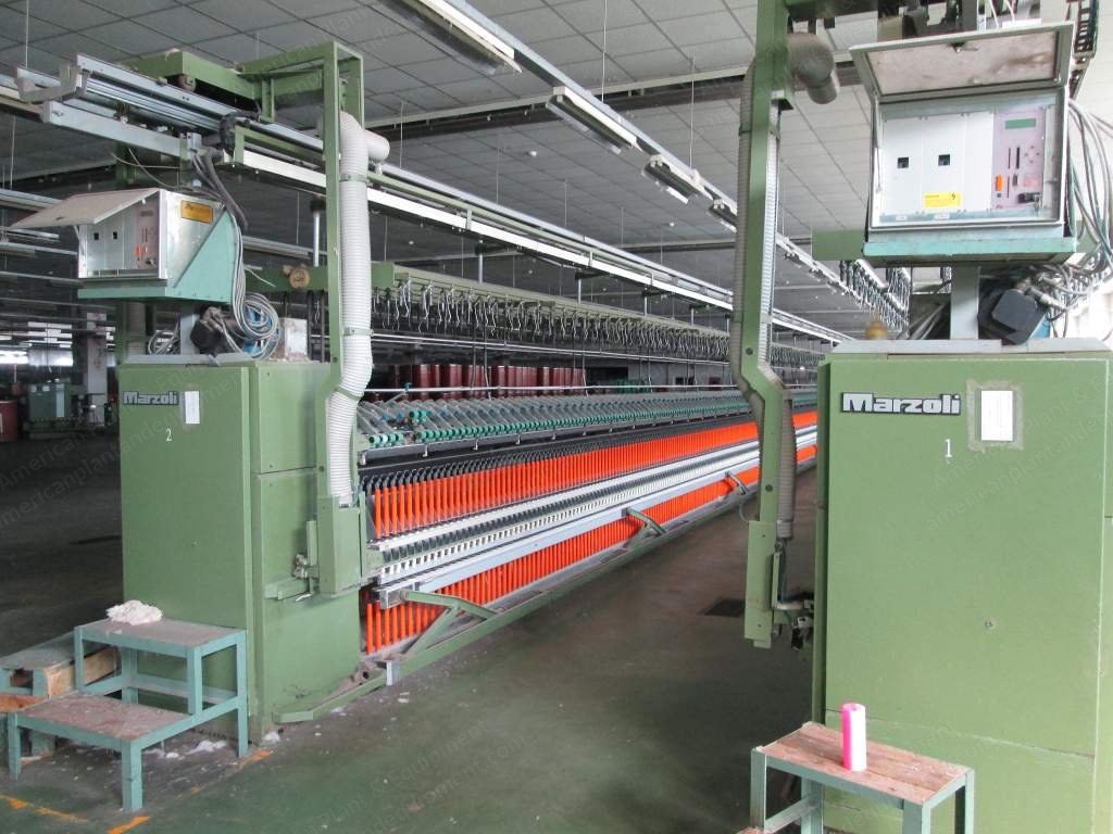 Marzoli, NSF-3, 1995, Ring Spinning Machine, Linked to Murata 7-V Coner, 960 Spindles