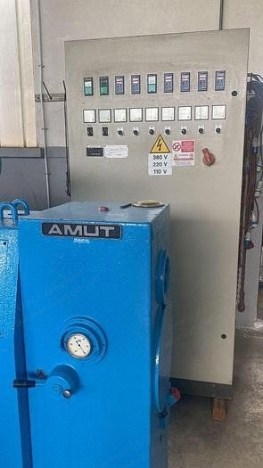 Amut, Twin Screw Pipe-Profile Extruder, 67mm Screws, 22 L/D, 1000x100mm Pull Off Unit