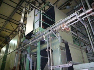 Cibitex, Sanforizing Line for Denim, 1994, 1800mm Working Width, 16 Drums, Mahlo Weft Straightener