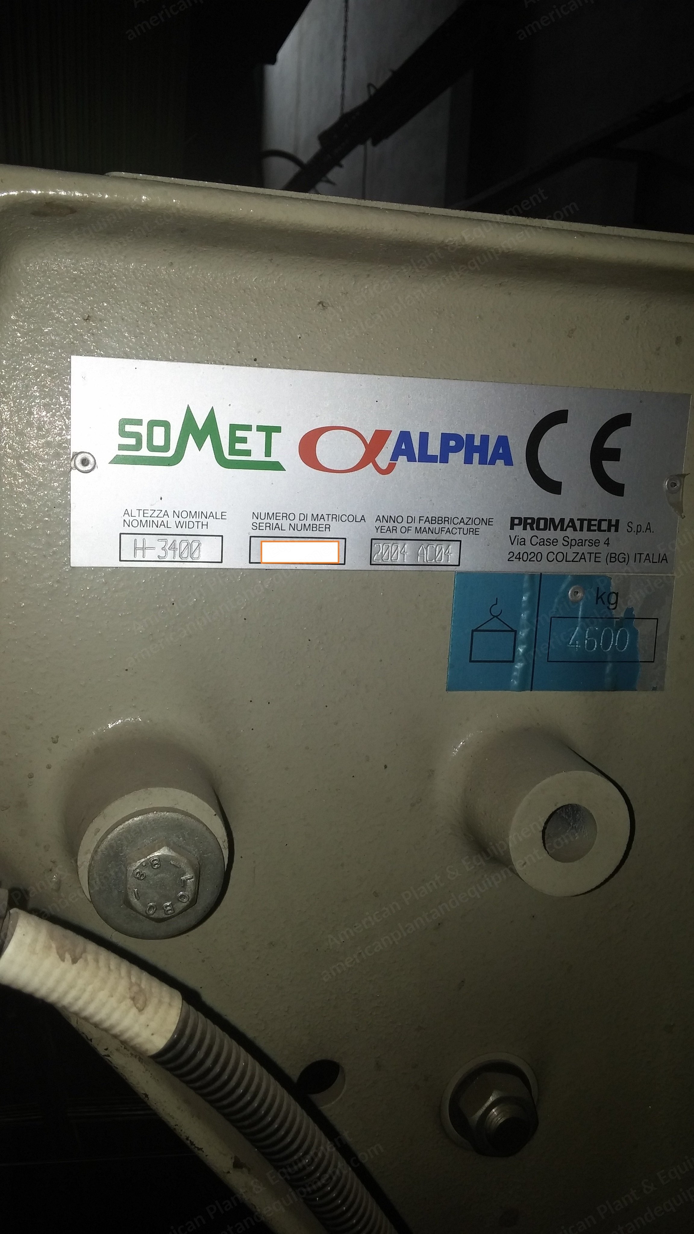 Somet, Alpha, 2004, 3400mm Width, Staubli CX870 Jacquard, 2688 Hooks