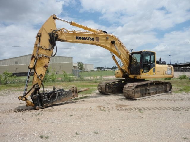 Komatsu, PC350LC-8, 2008, 6256 Hours, with 8000 Hammer, EROPS A/C